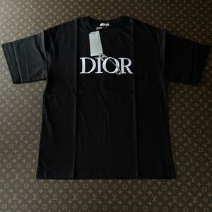 Dior x Judy Blame iconic Safety Pin Logo Black Men's Short Sleeve T-Shirt Size L